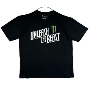 Monster Energy Unleash the Beast Black T-Shirt Size XLarge